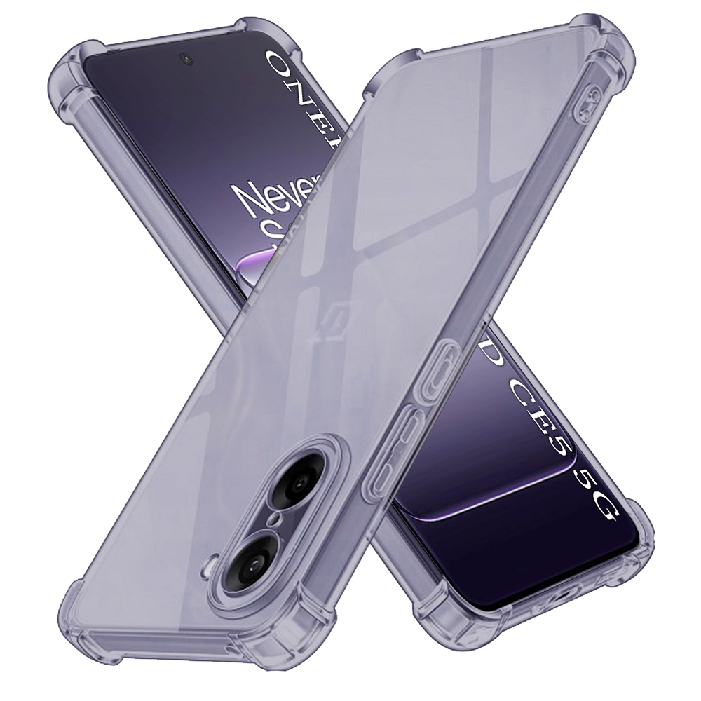 Levně Techsuit Shockproof průhledný silikon OnePlus Nord CE5 kouřově černý