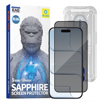 Blueo Premium Sapphire sklo 9H iPhone 17 Air Privacy černé