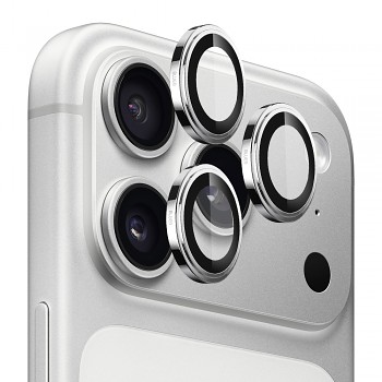 Blueo Sapphire Crystal Original sklo objektivu iPhone 17 Pro iPhone 17 Pro Max stříbrná