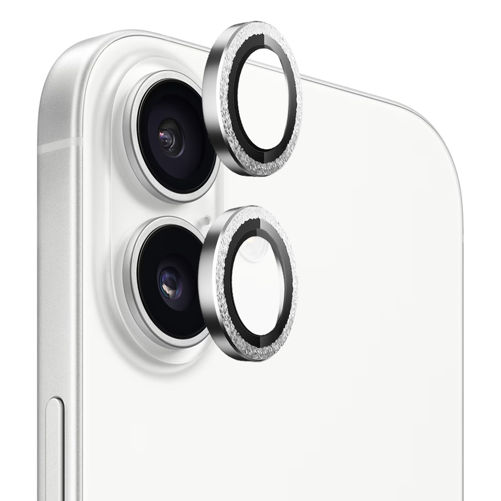 Levně Blueo Original Metal Frame Lens Glass iPhone 17 Stříbrný Diamond