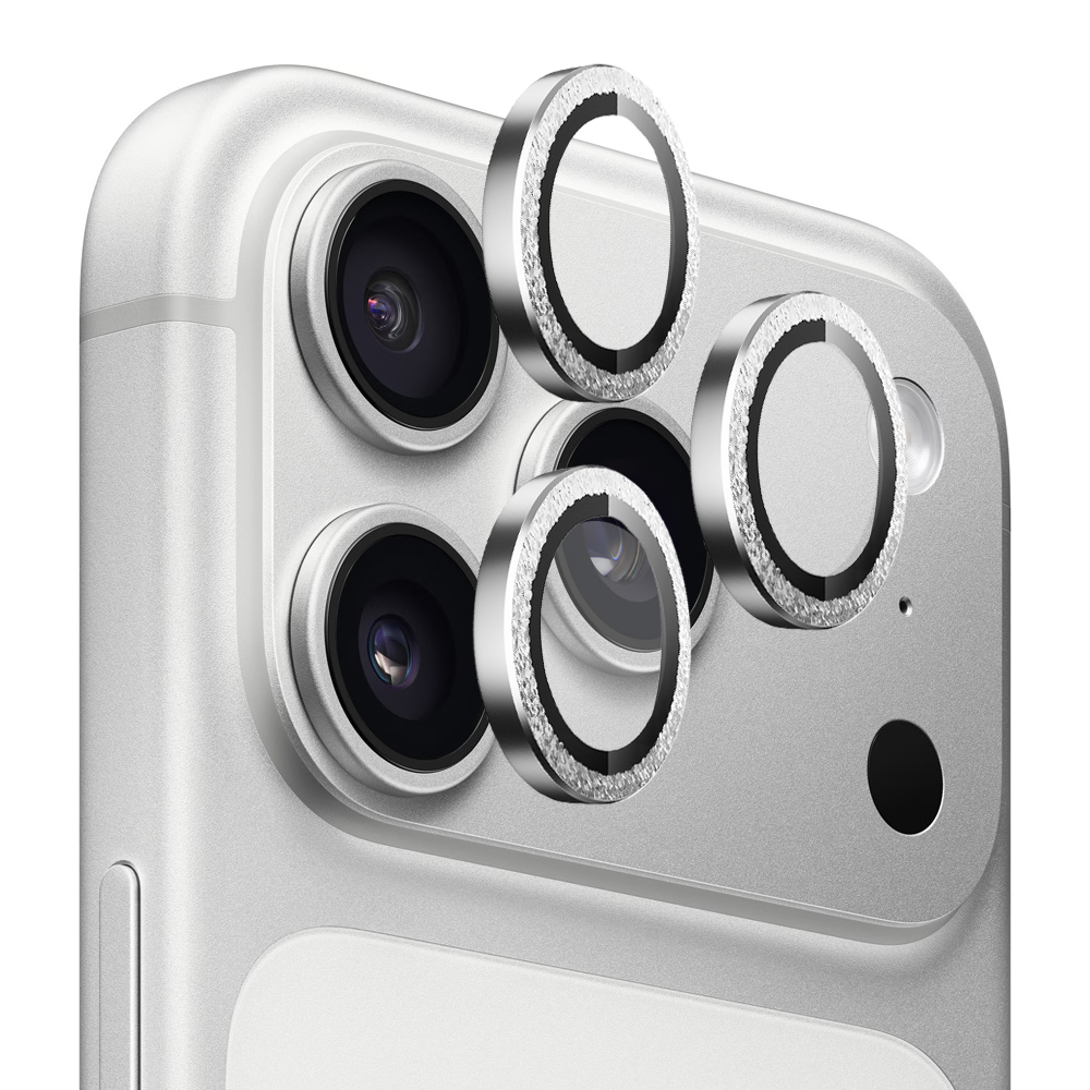 Levně Blueo Original Metal Frame Lens Glass iPhone 17 Pro iPhone 17 Pro Max stříbrný diamant