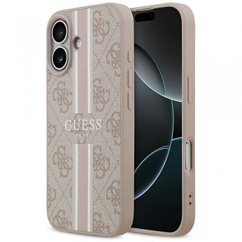 Guess Hardcase 4G Printed Stripes MagSafe iPhone 17 Růžová