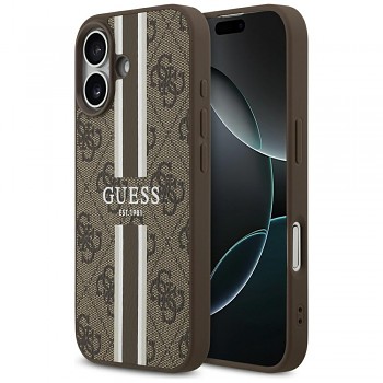 Guess Hardcase 4G Printed Stripes MagSafe iPhone 17 Hnědá