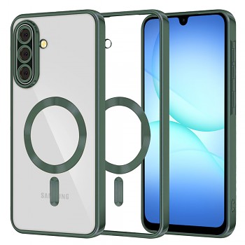 Techsuit Luxury Crystal MagSafe pro Samsung Galaxy A17 5G A17 4G tmavě zelená