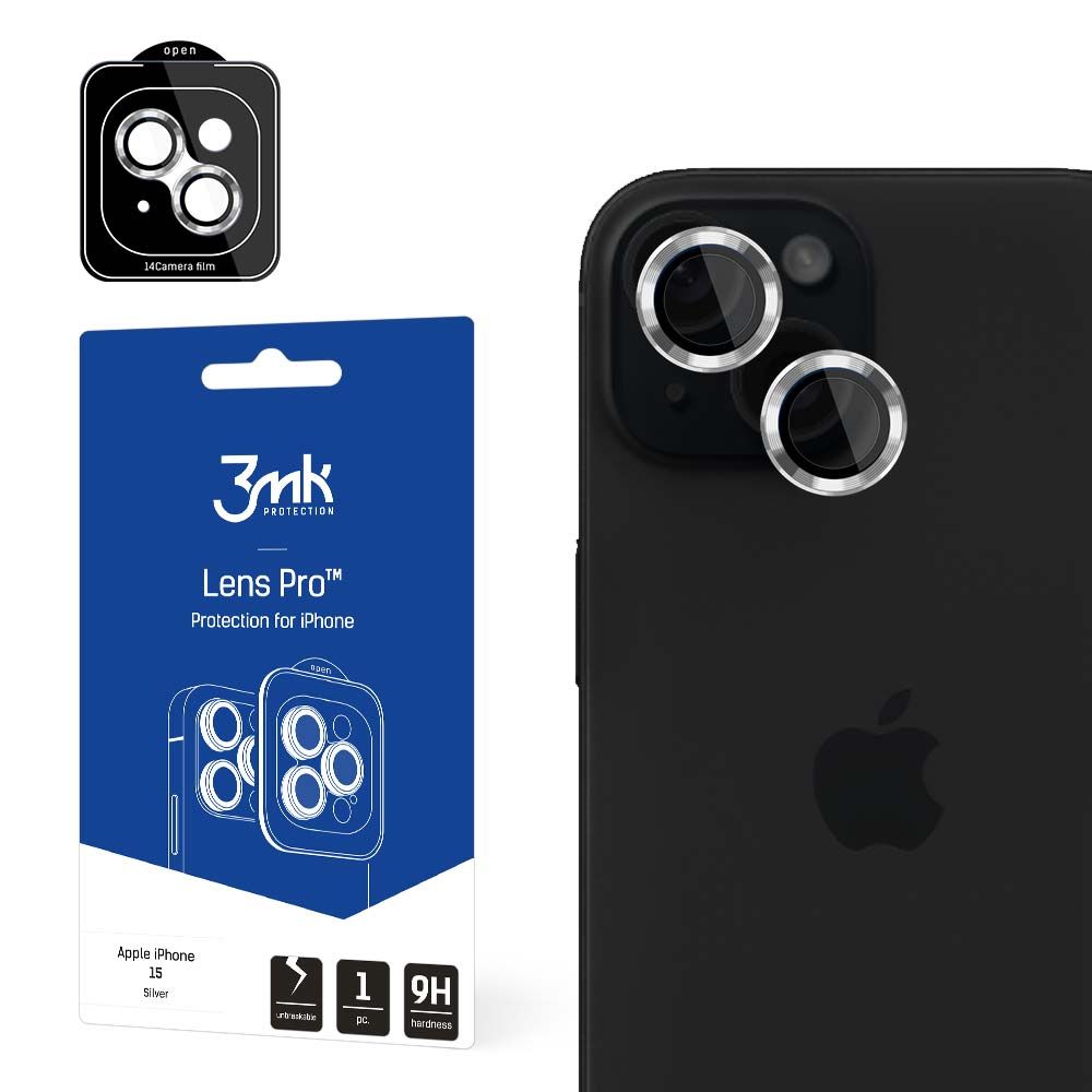 Levně 3mk Lens Protection Pro iPhone 15 stříbrná