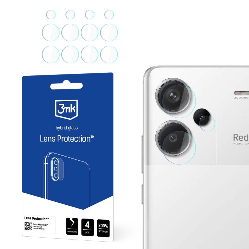 Levně 3mk Ochrana objektivu (4 ks) Xiaomi Redmi Note 13 Pro+ 5G Čirá
