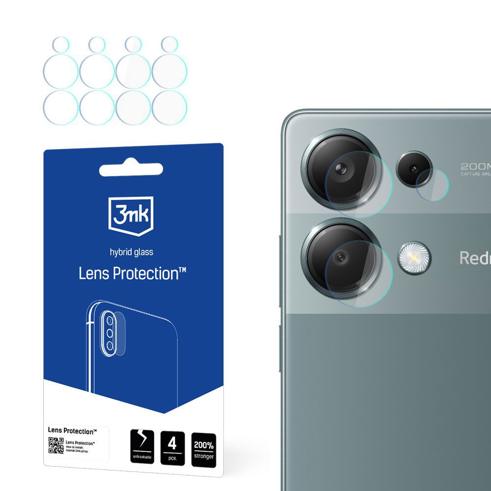 Levně 3mk Lens Protection (4 pack) Xiaomi Redmi Note 13 Pro 4G průhledný