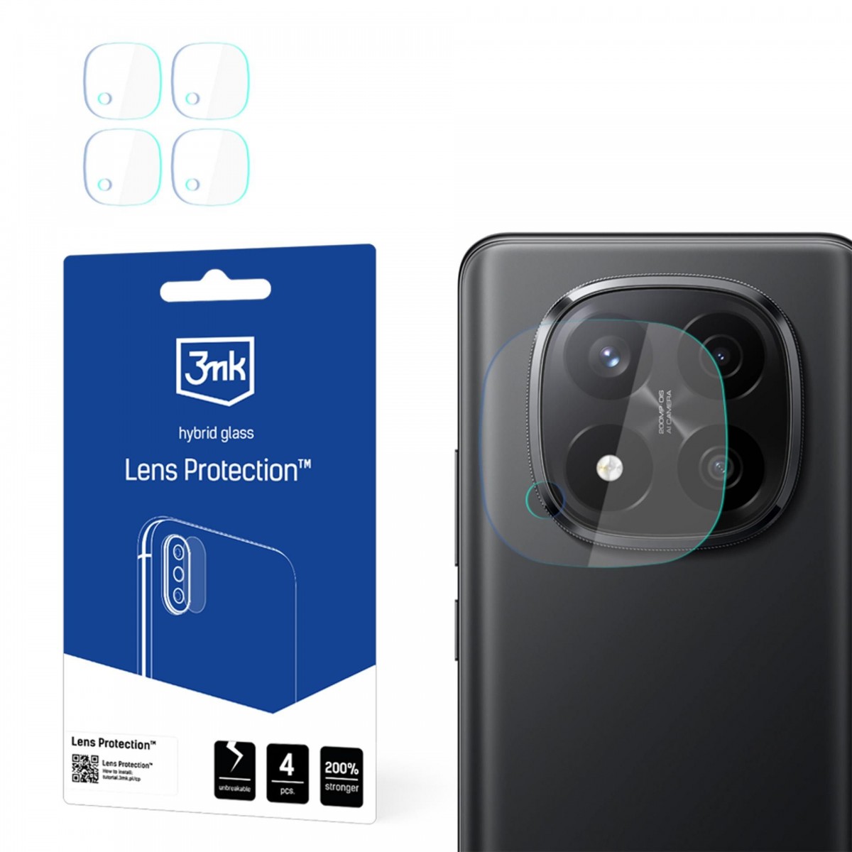 Levně 3mk Ochrana objektivu (4 ks) Xiaomi Redmi Note 14 Pro+ 5G Čirá