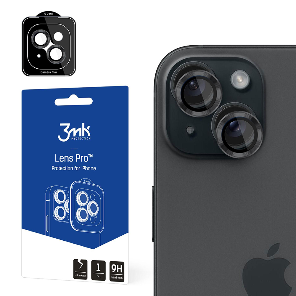 Levně 3mk Lens Protection Pro iPhone 15 grafitová