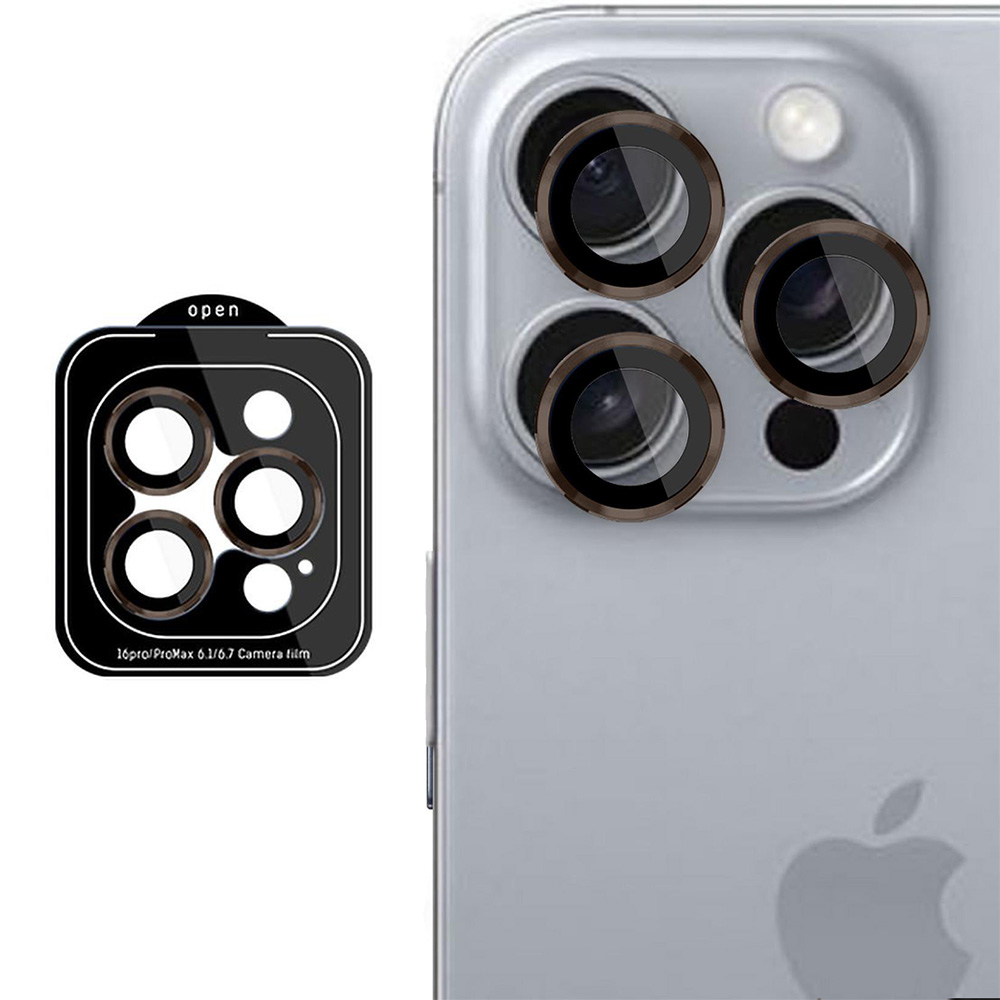 Levně 3mk Lens Protection Pro iPhone 16 Pro iPhone 16 Pro Max růžově hnědá