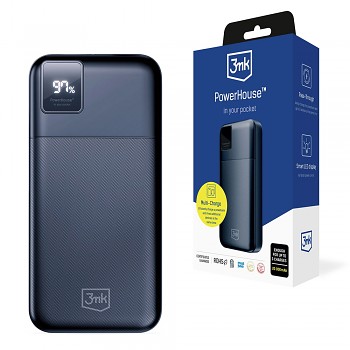 3mk Power Bank PowerHouse 2x USB-A 1x USB-C 20000mAh 22.5W černá