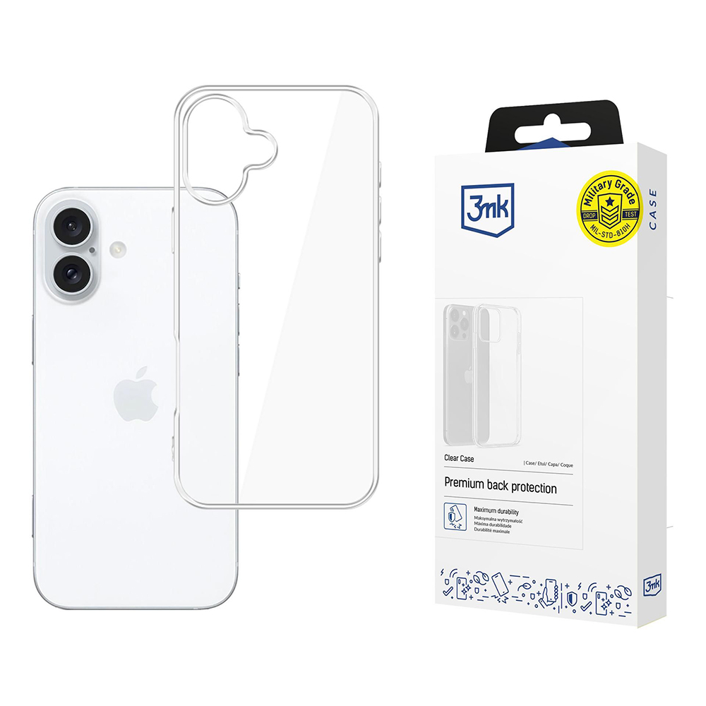 Levně 3mk Clear Case iPhone 16 Průhledný