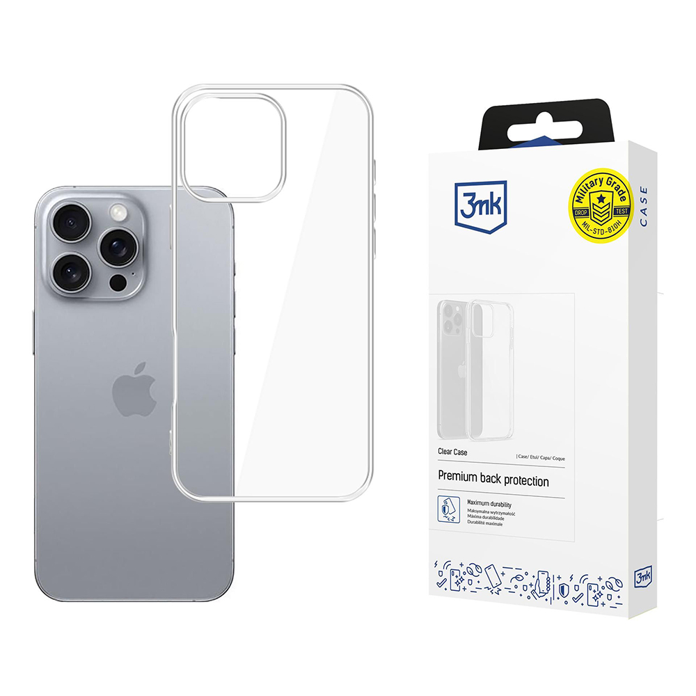 Levně 3mk Clear Case iPhone 16 Pro Max Průhledný
