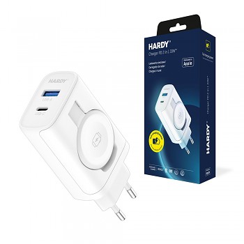 3mk 2in1 Wall Charger Hardy pro Apple USB-A USB-C PD33W bílá