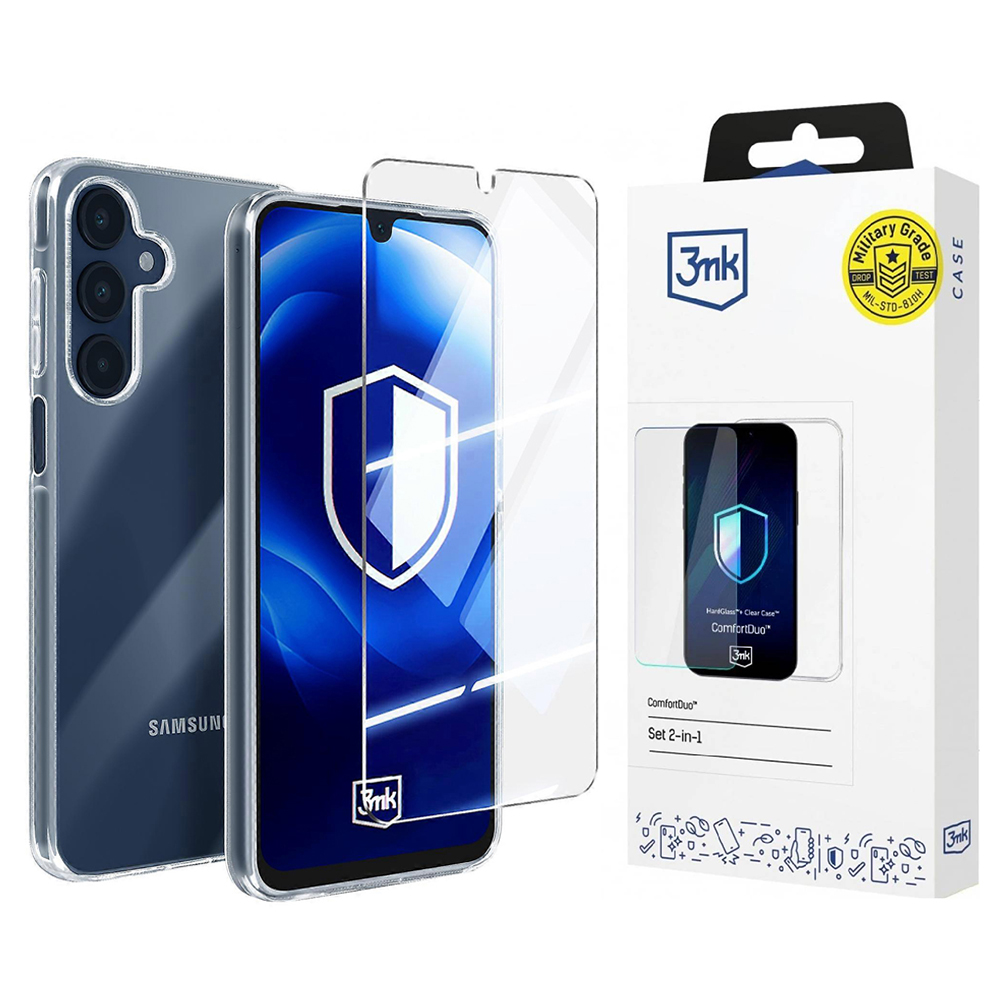 Levně 3mk Pack ComfortDuo sklo a pouzdro Samsung Galaxy A16 4G / A16 5G průhledné