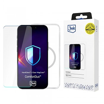 3mk ComfortDuo Glass a MagCase pro iPhone 16 Pro průhledný