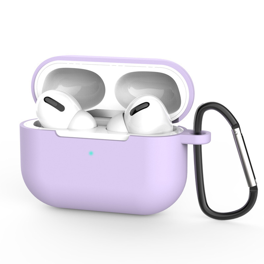 Levně Techsuit silikonové pouzdro pro AirPods Pro 3 hladký ultratenký materiál fialová
