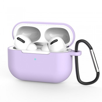Techsuit silikonové pouzdro pro AirPods Pro 3 hladký ultratenký materiál fialová