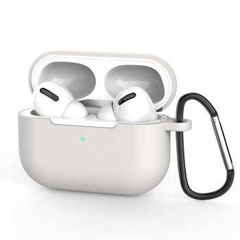 Techsuit silikonové pouzdro pro AirPods Pro 3 hladký ultratenký materiál světle šedá
