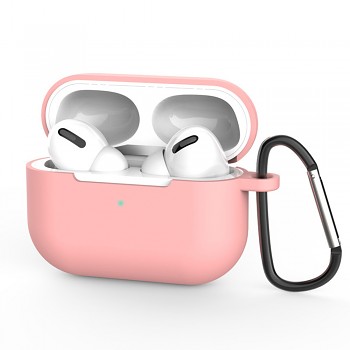 Techsuit silikonové pouzdro pro AirPods Pro 3 hladký ultratenký materiál tmavě růžová