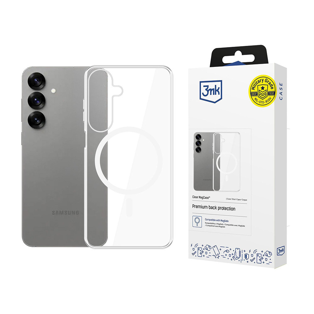 Levně 3mk Clear MagCase Samsung Galaxy S25 Průhledný
