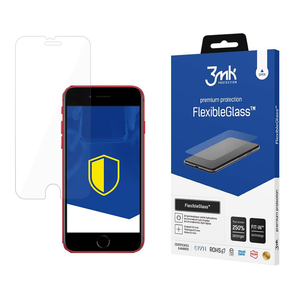 Levně 3mk FlexibleGlass pro iPhone 7 8 SE 2 SE 2020 SE 3 SE 2022 průhledný