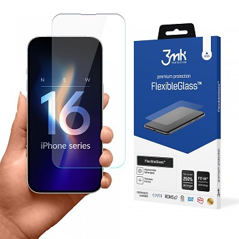 3mk FlexibleGlass pro iPhone 16 průhledný