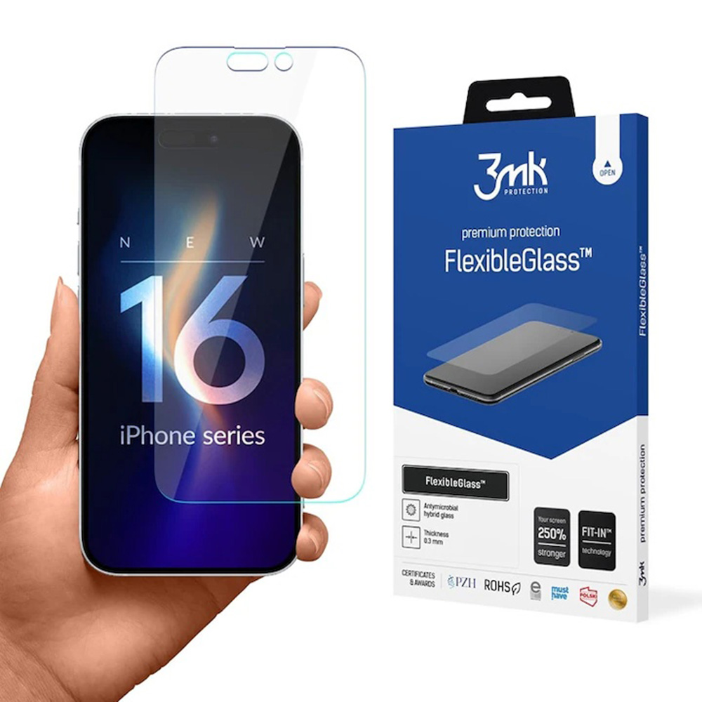 3mk FlexibleGlass iPhone 16 Pro Max průhledné sklo