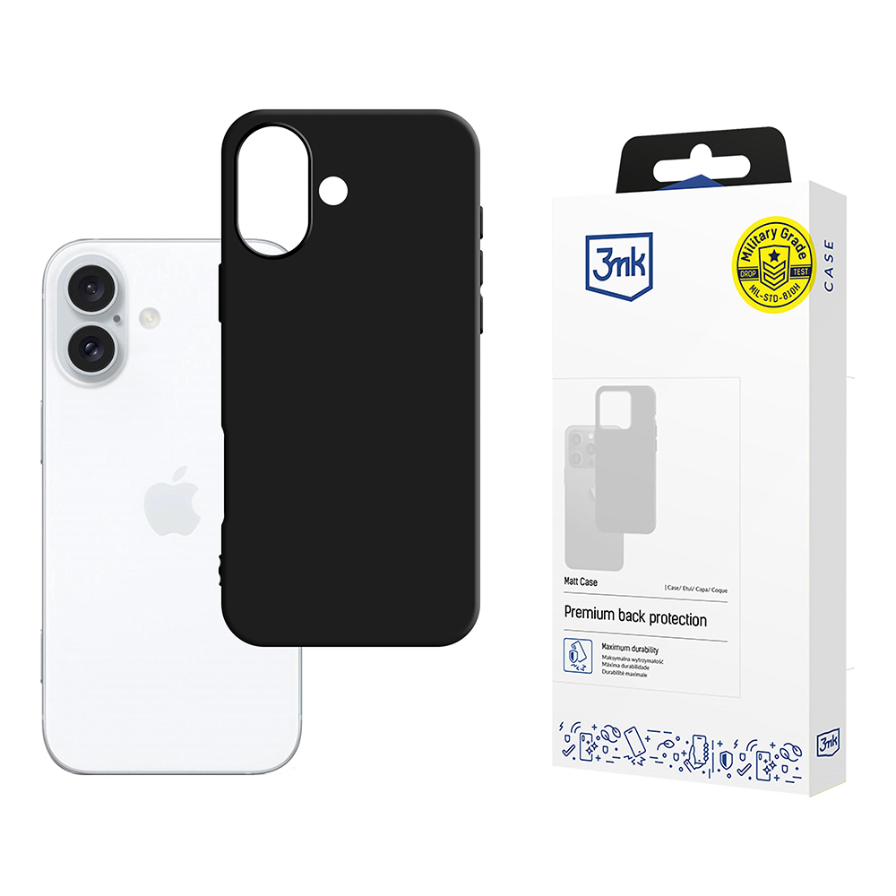 Levně 3mk Matt Case pro iPhone 16 černý