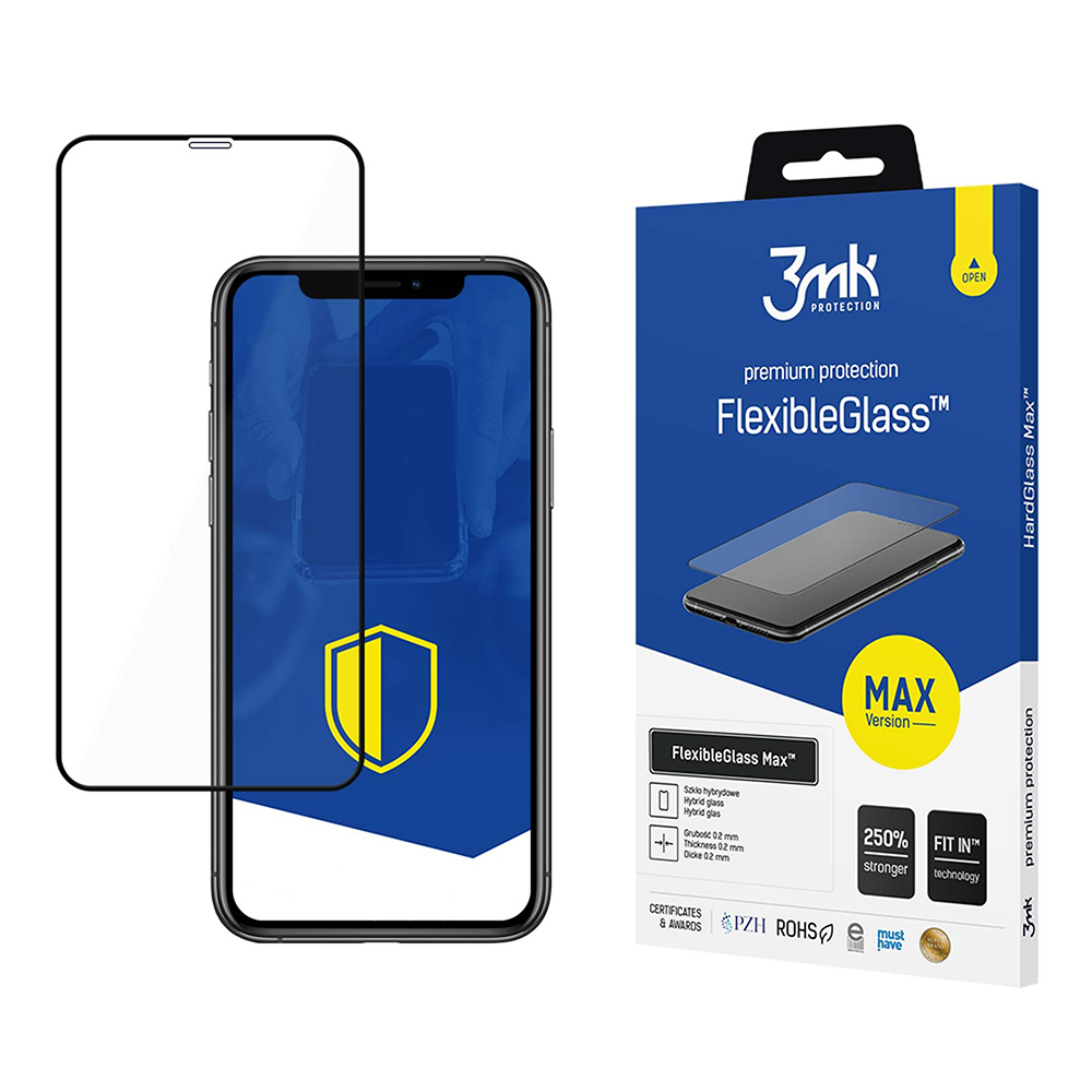 3mk FlexibleGlass Max pro iPhone XR iPhone 11 černá