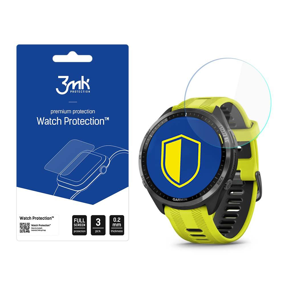 Levně 3mk Watch Protection ARC (3 pack) Garmin Forerunner 965 Čirá
