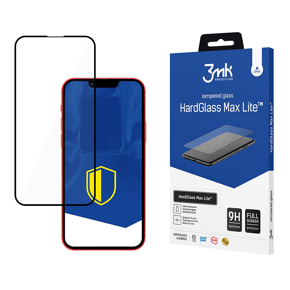 Levně 3mk HardGlass Max Lite tvrzené sklo na displej iPhone 13/13 Pro černé
