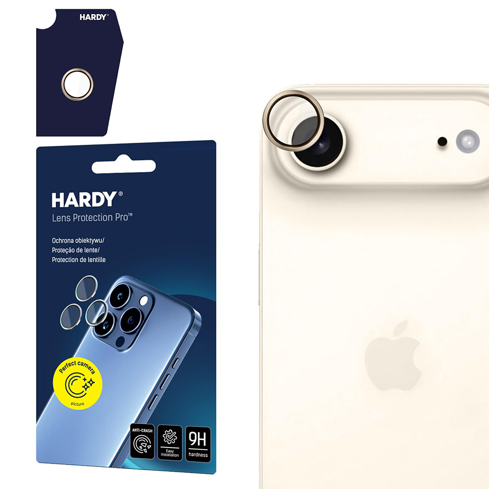 Levně 3mk Hardy Lens Protection Pro iPhone 17 Air titanová zlatá