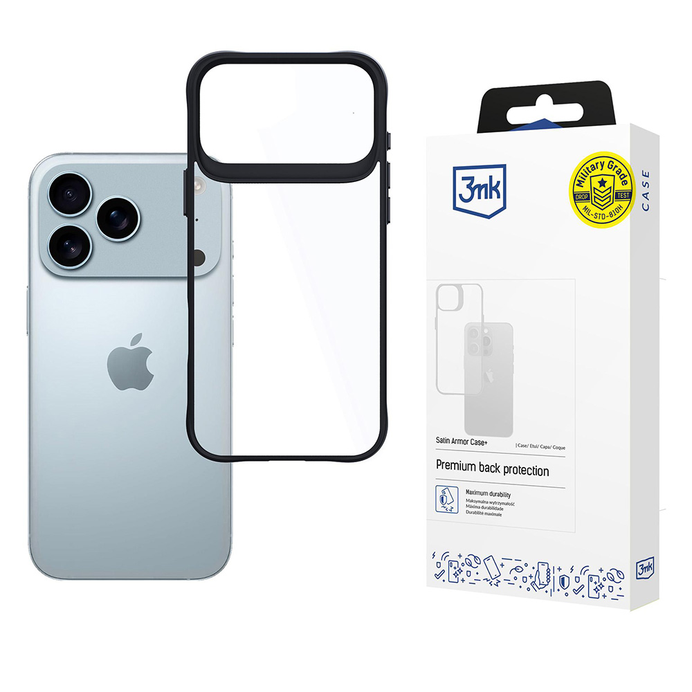 Levně 3mk Satin Armor Case+ pro iPhone 17 Pro Max černý