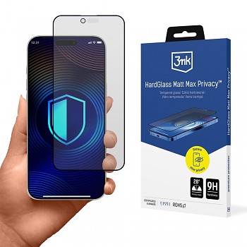 3mk HardGlass Matt Max Tvrzené Sklo iPhone 17 Air Soukromí
