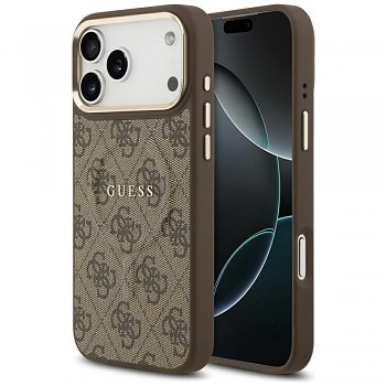 Guess Hardcase 4G Classic MagSafe iPhone 17 Pro Hnědý