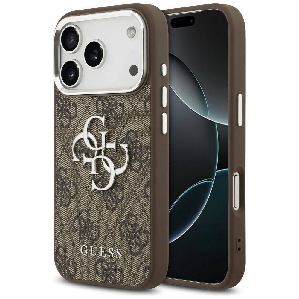 Levně Guess Hardcase Big 4G Logo Classic Logo iPhone 17 Pro hnědý