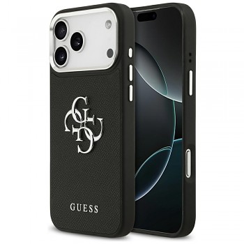 Guess Hardcase 4G Grained Big and Classic Logo iPhone 17 Pro Max černý