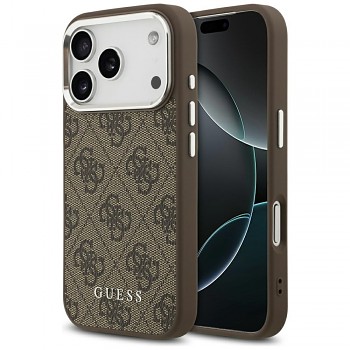 Guess Hardcase 4G Classic Logo MagSafe iPhone 17 Pro hnědý