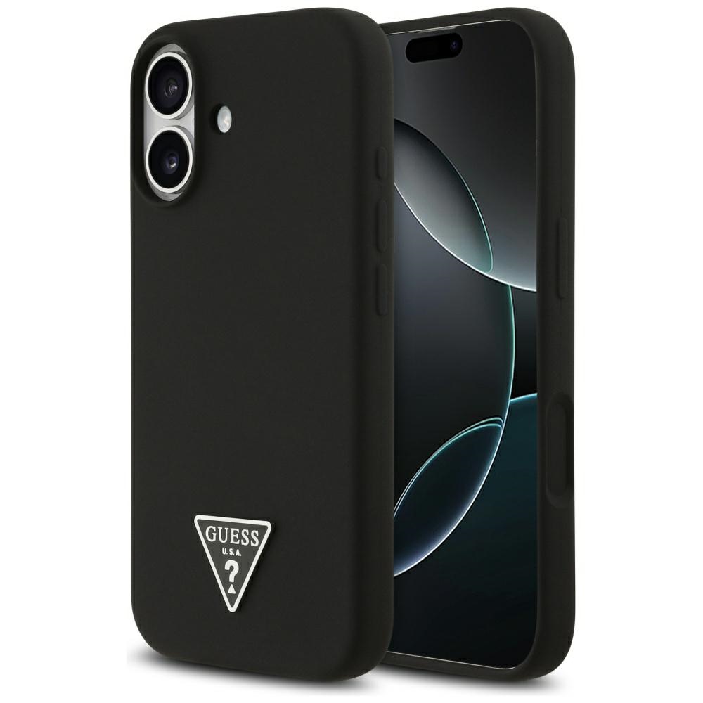 Levně Guess Silicone Triangle Logo MagSafe GUHMP17SSCTRLMK iPhone 17 černý