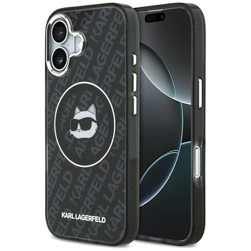 Levně Karl Lagerfeld IML MagSafe iPhone 17 Černá Choupette's Head