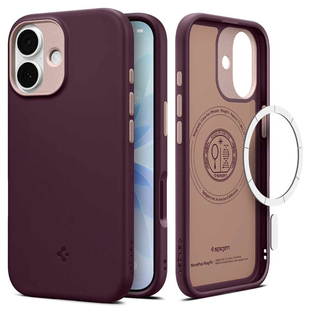 Levně Spigen Caseology Nano Pop MagSafe pro iPhone 17 v barvě burgundy bean