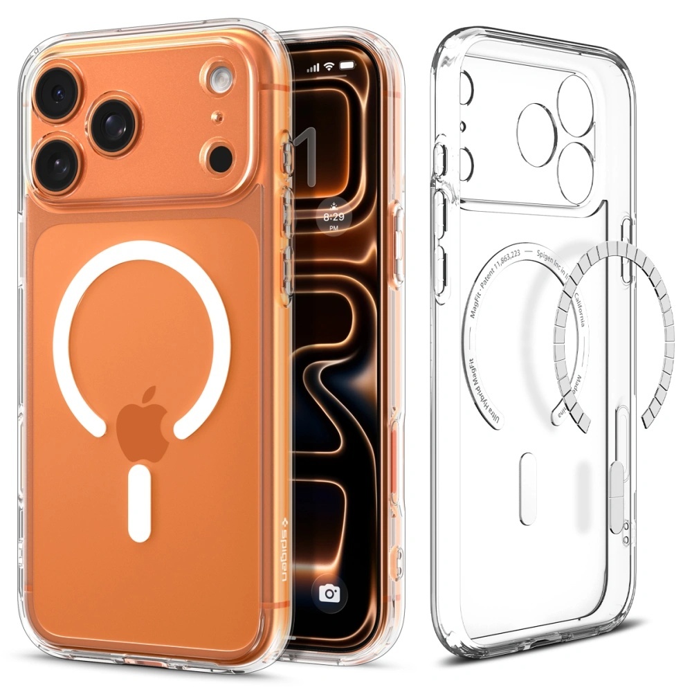 Levně Spigen Ultra Hybrid MagSafe pro iPhone 17 Pro čirý bílý