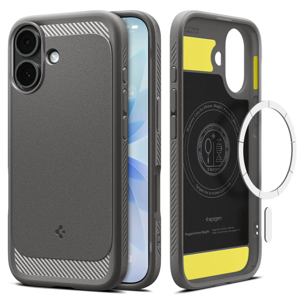 Levně Spigen Rugged Armor MagSafe pro iPhone 17 šedý