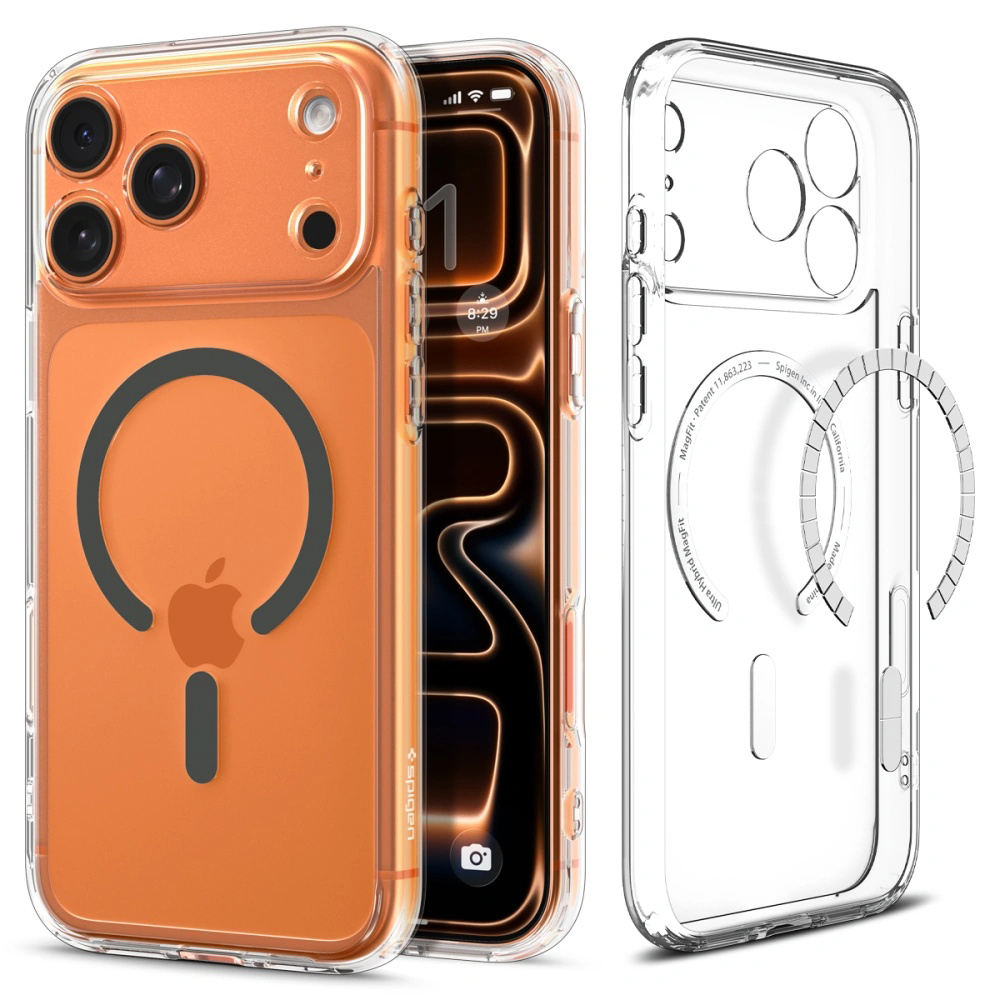 Levně Spigen Ultra Hybrid MagSafe iPhone 17 Pro čirý grafitový