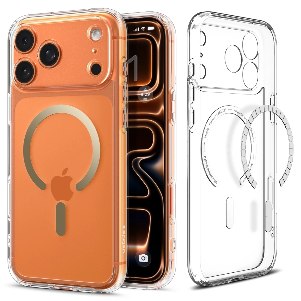 Levně Spigen Ultra Hybrid MagSafe iPhone 17 Pro Max čirý zlatý