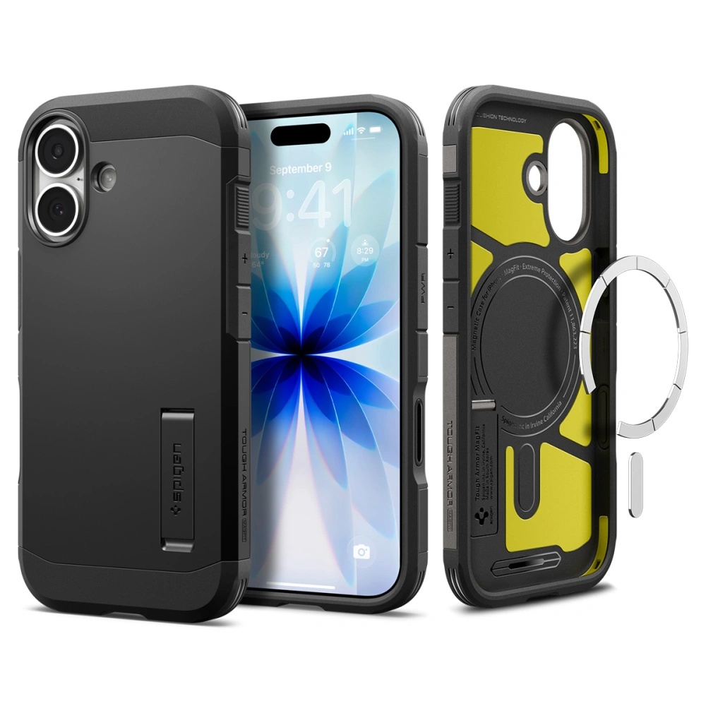 Levně Pouzdro Spigen Tough Armor "T" MagSafe pro iPhone 17 černé