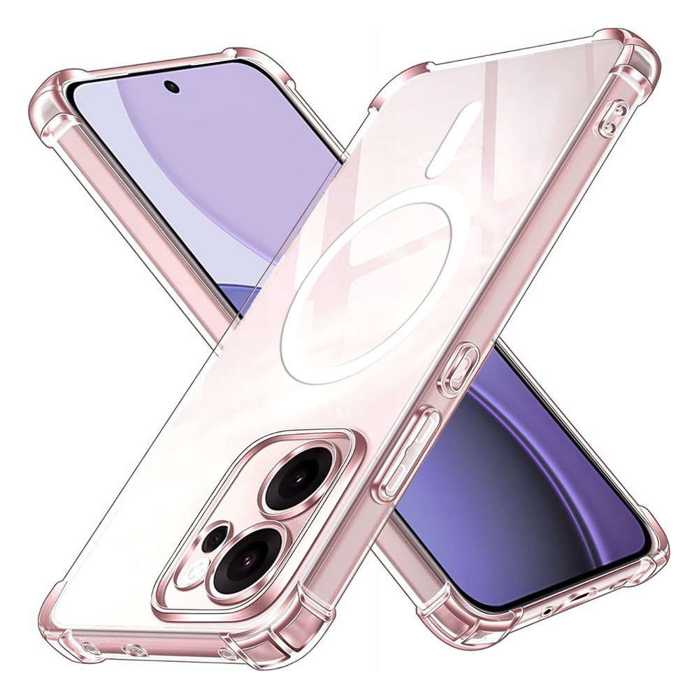 Levně Techsuit Shockproof průhledný silikonový MagSafe pro Oppo Reno14 F / Reno14 FS 5G průhledný