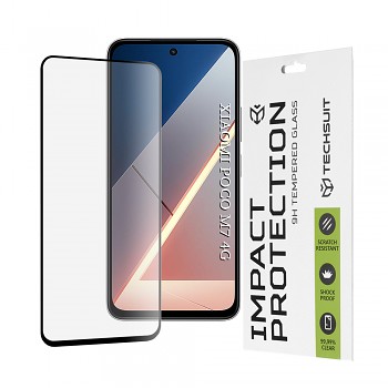 Ochranné sklo Techsuit 111D pro Xiaomi Poco M7 4G černé