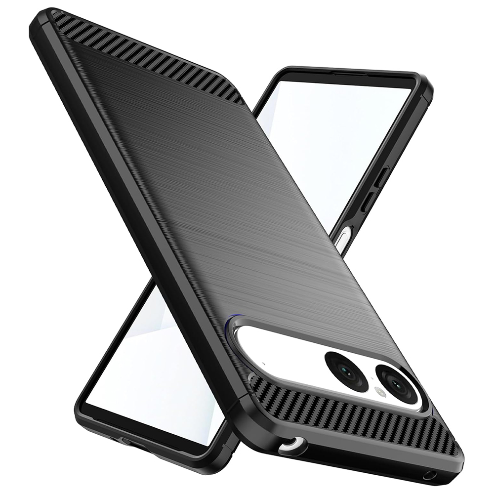 Levně Pouzdro Techsuit Carbon Silicone pro Sony Xperia 10 VII černé